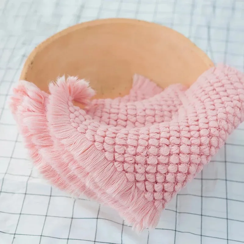 Newborn Baby Photography Props Baby Photo Costume Infant Knitted Cotton Wrap Nursling Soft Blanket Dress Up For Boy Girl Picture