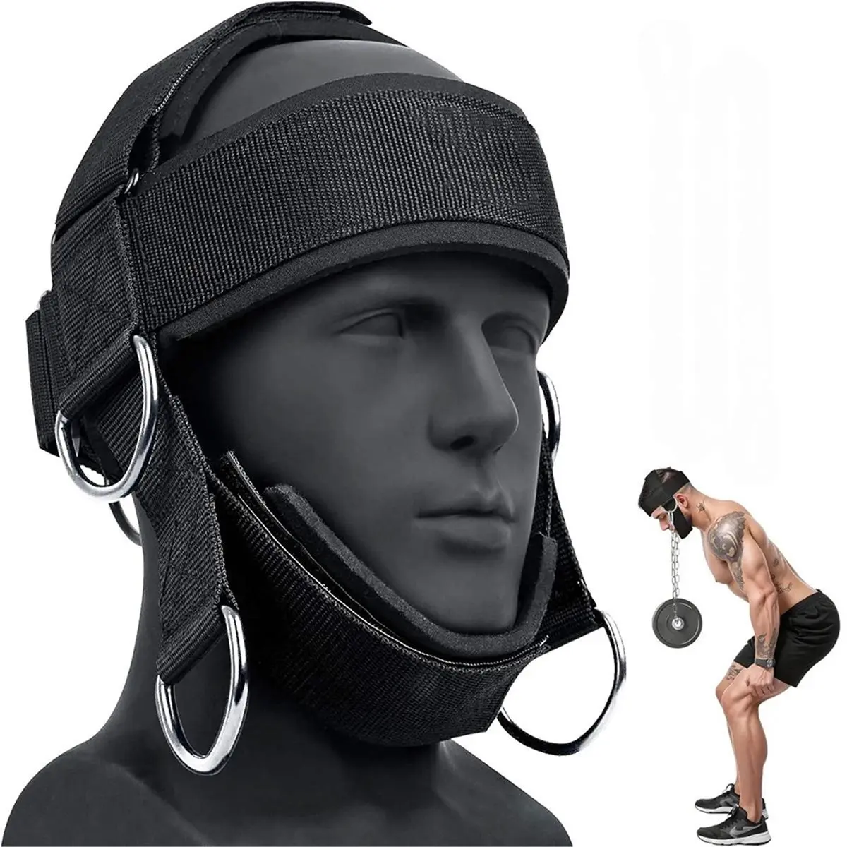 newA10R Neck Harness for Increases Neck Core Strength Neck Exerciser with Steel Chain for Safely Lifting Weights Up to 280 Lbs