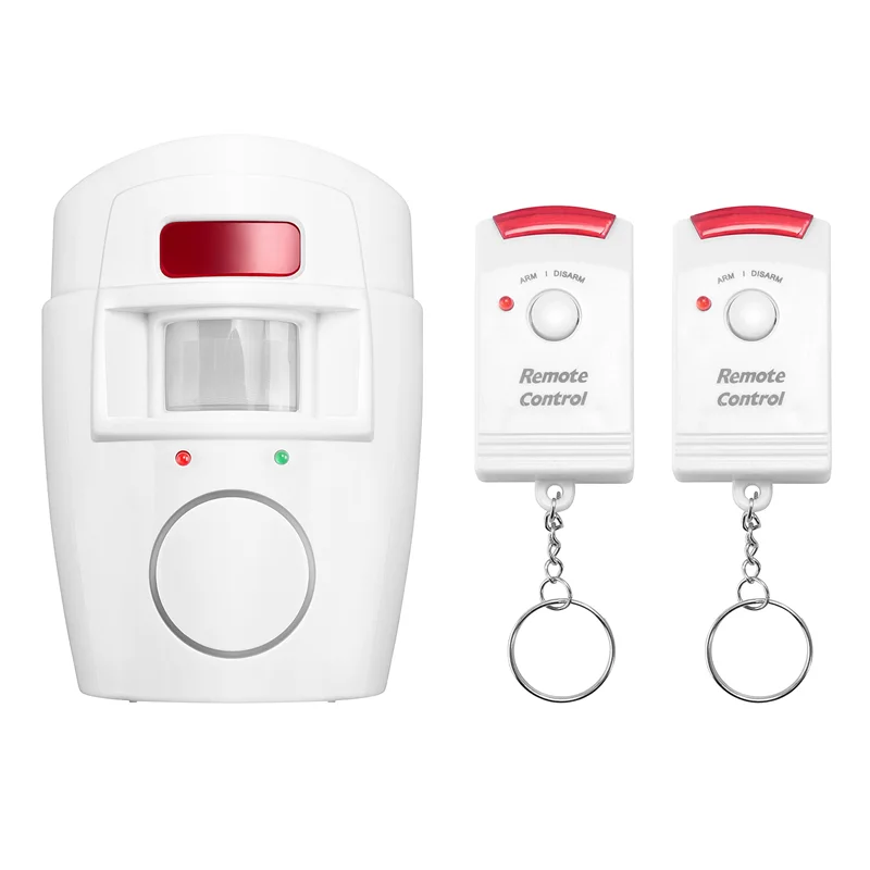 [NEW A09R!】 Infrared Motion Sensor Alarm - Burglar Alarm With 2 Remote Controls, Suitable For Home/Garages/Shops