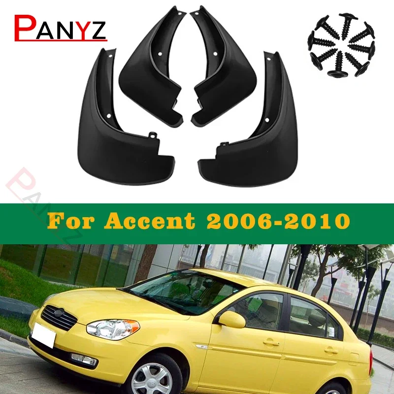 Set Car Mud Flaps For Hyundai Accent 2006-2014 2016-2020 Splash Guards Mudguards GLS Saloon Flap Mudflaps Fender Verna
