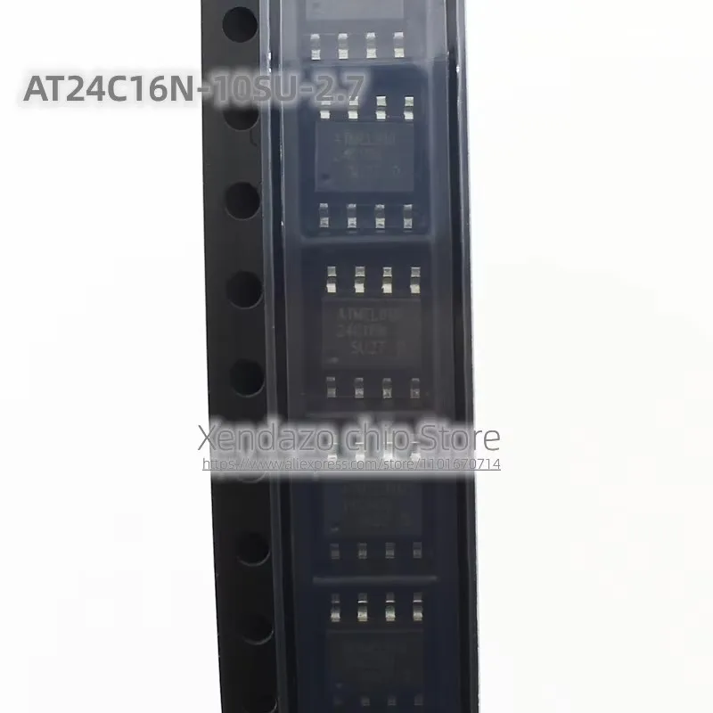 10pcs/lot AT24C16N-10SU-2.7 AT24C16N 24C16N SOP-8 package Original genuine Memory chip
