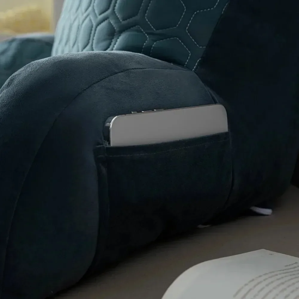 Almofada de cama almofada de volta travesseiro de leitura padrão fresco e confortável almofada sofá cintura travesseiros com capa lavável cadeira braço