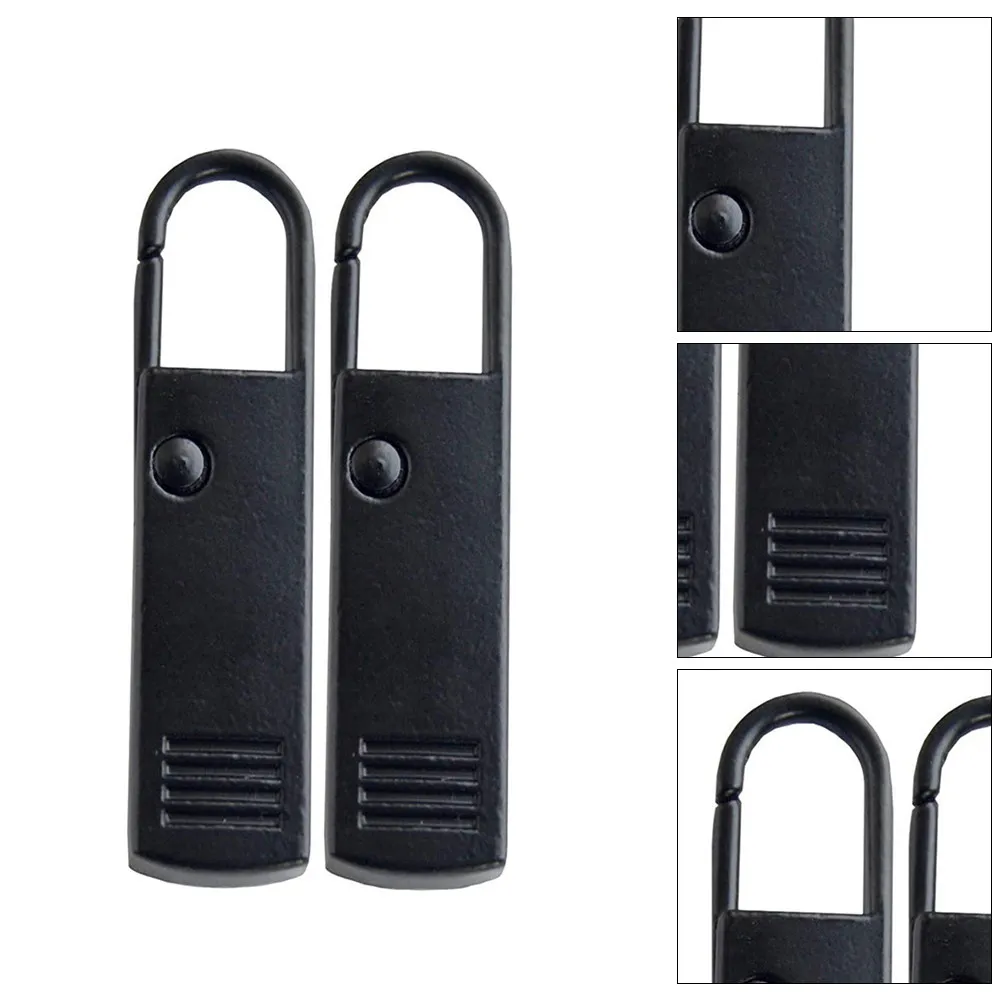 1Pair Zinc Alloy Zipper Heads Replacement Pullers for Clothing Bags Luggage Backpacks Purses Duffle Pencil Pouches DIY Garment