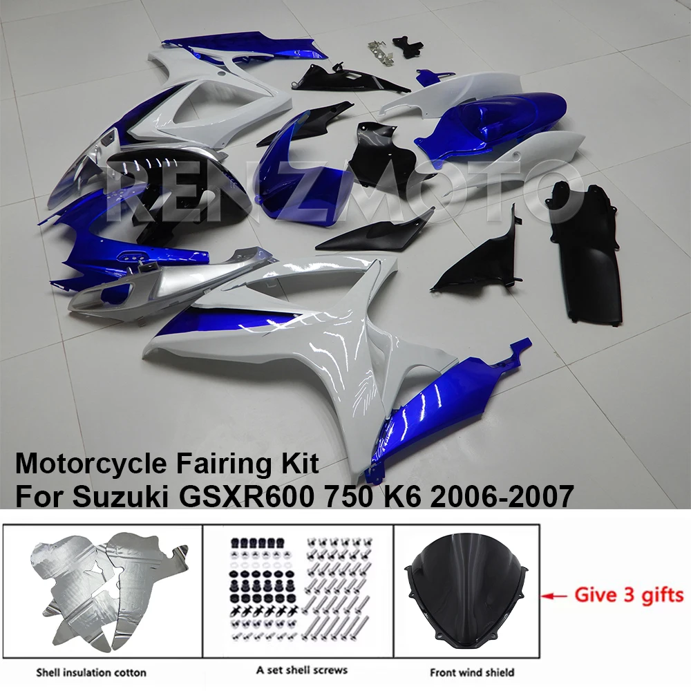 

Motorcycle Set Body Kit Fairing For Suzuki GSX-R600 R750 2006 2007 K6 Plastic Accessories Injection Bodywork S0606-132a