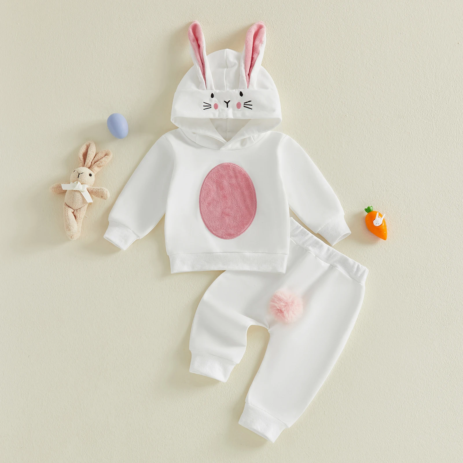 Toddler Bunny Easter Outfit Set 4