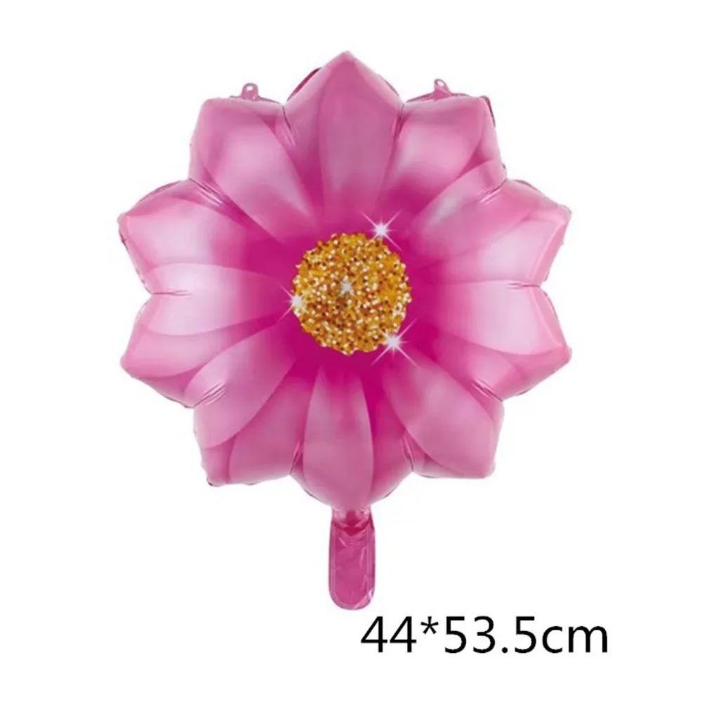 5/10/20 Stück rosa Blumenform Luftballons Chrysantheme Gänseblümchen Folienballon geeignet für Geburtstag Babyparty und Außendekoration – Detail 4