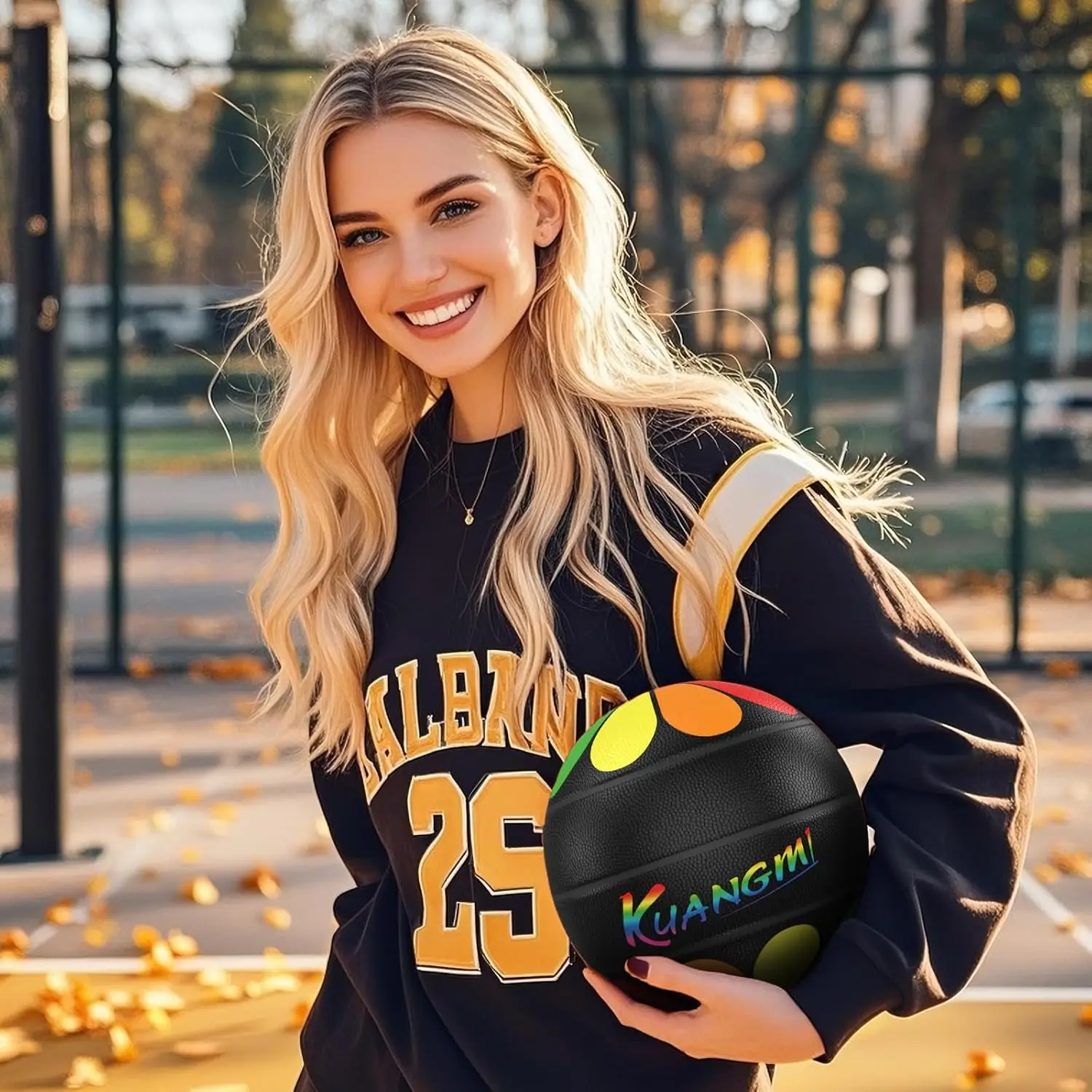 Kuangmi Love Lucky Series basketbal, officiële maat 7 (29,5"), Limited Collector's Edition Art Ball