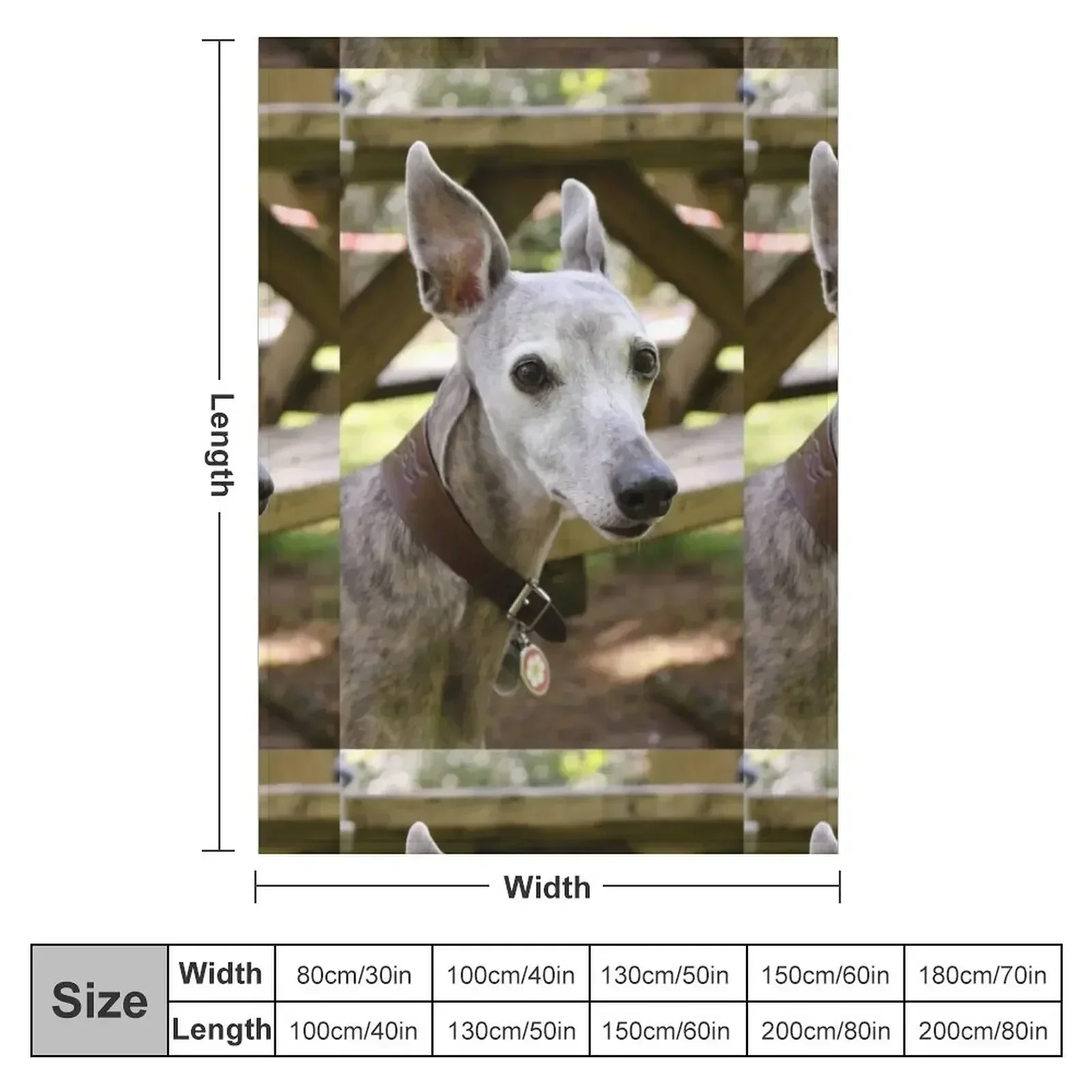 Whippet Throw Blanket couch cozy soft plush fuzzy picnic outdoor blanket