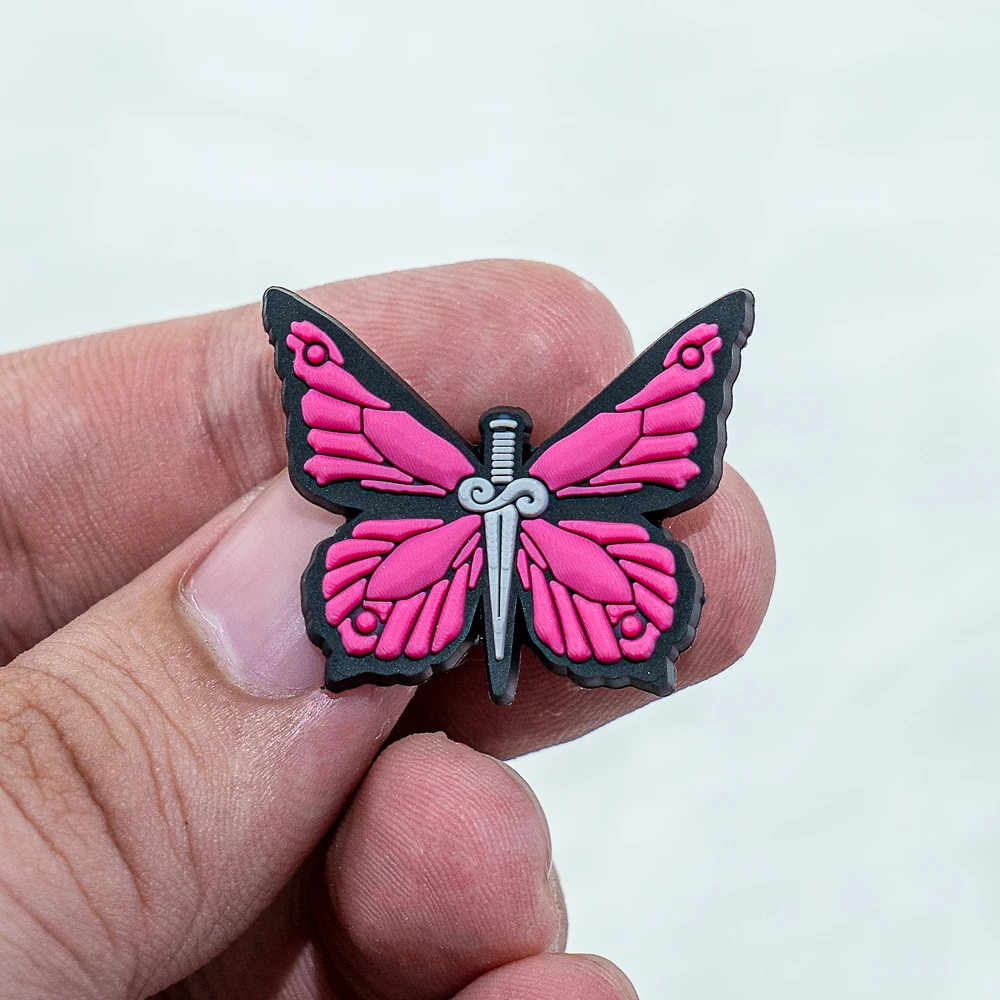 20//50/100 Stück zufällige rosa Schuhanhänger für Frauen, Make-up-Schuhdekorationen, Anstecknadeln für Mädchen, Geschenke, Sandale, Zubehör, Flamingos – Detail 6