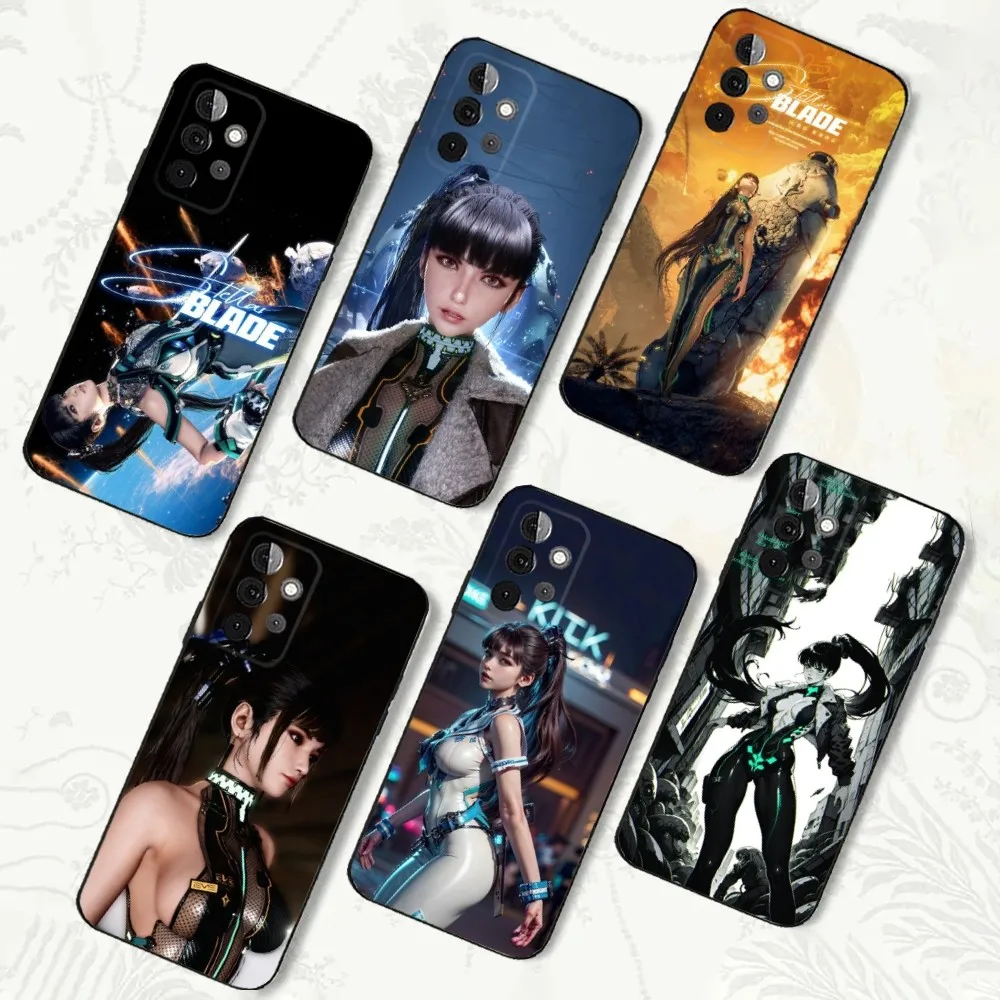 Game Phone Case For Samsung Galaxy A13,A21s,A22,A31,A32,A52,A53,A71,A80,A91 S-Stellar Blade Soft Black Shell