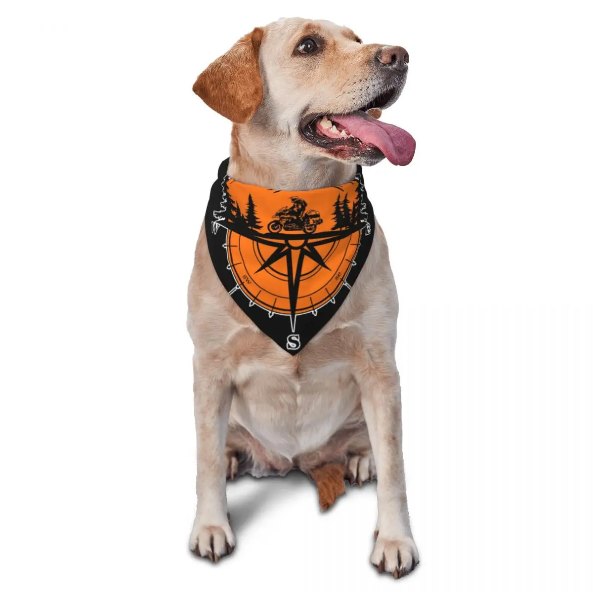 Mountain Adventure GS Motorbike Compass Explore Pet Bandanas Pet Scarves Decor Pet Triangle Bib For Dogs Cats