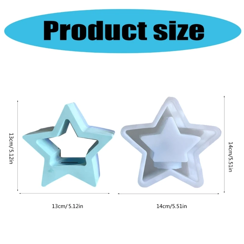 Christmas Star Holder Silicone Mold for Tealight Holder DIY Crafts Decors Dropship