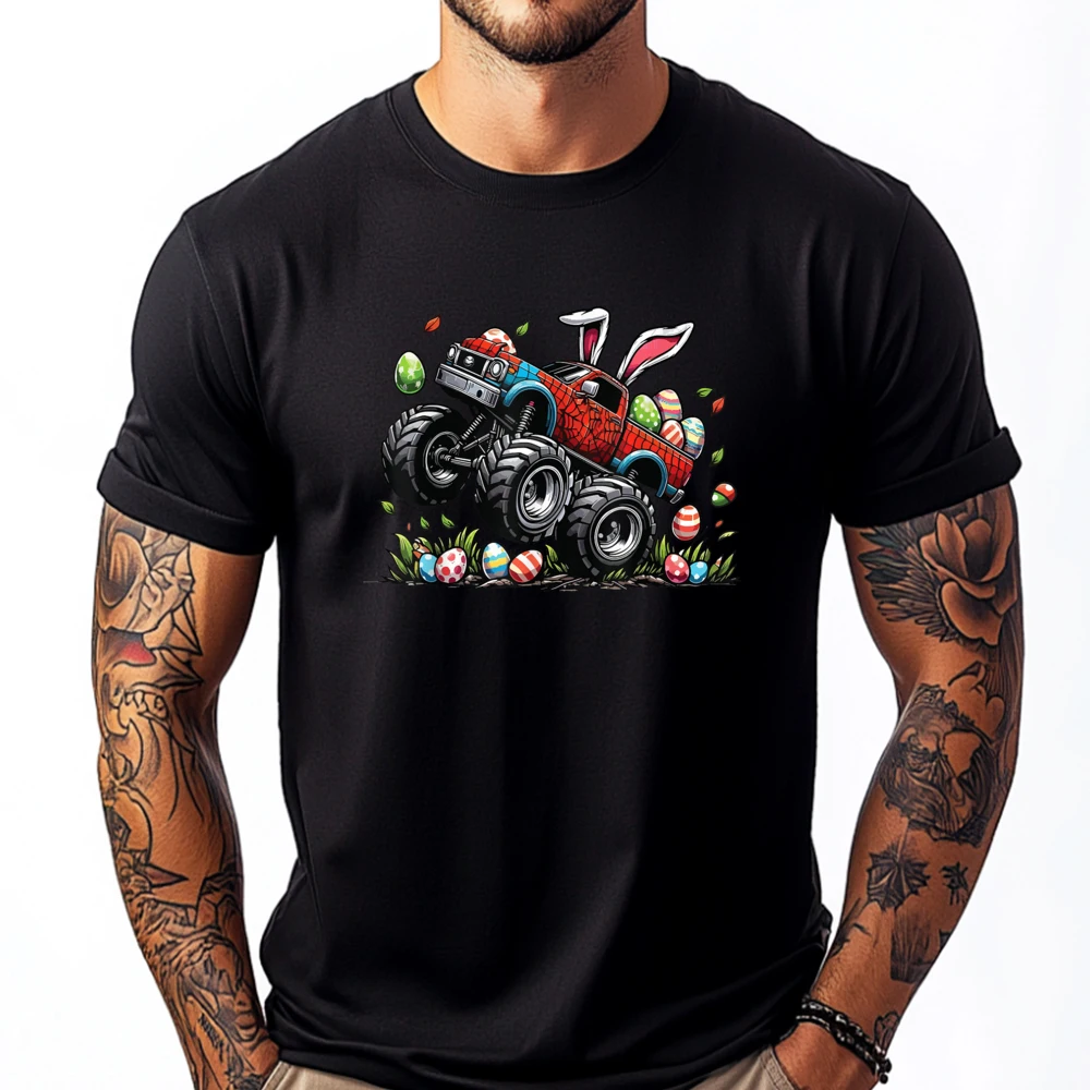 

Boys Happy Easter Monster Truck Easter Eggs Spider Toddler Hiphop Streetwear Men's Clothing Deals