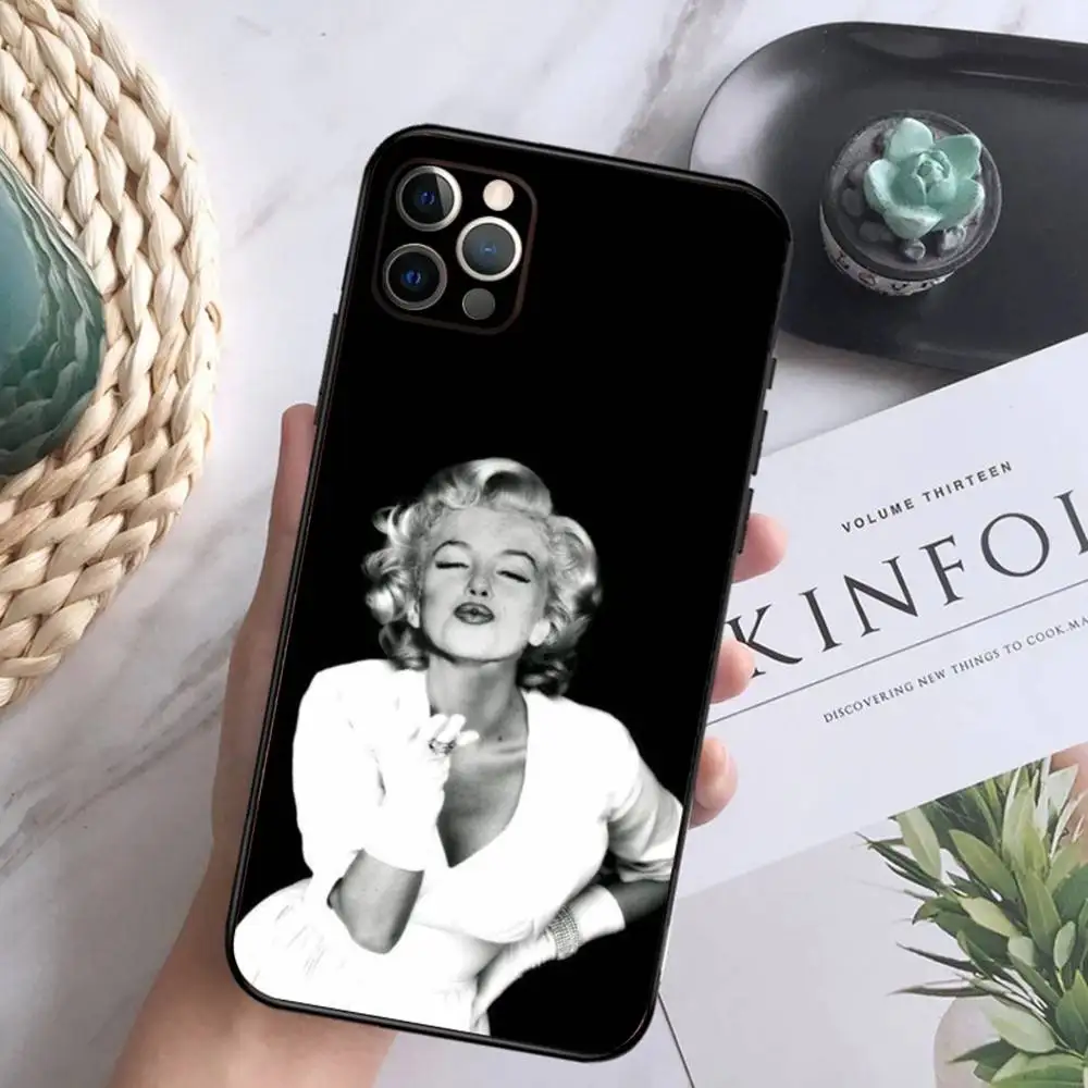 Чехол для телефона Sexy Girl M-Marilyn M-Monroe iPhone 16 15 14 13 12 Mini 11 Pro XR X XS MAX 7 8 Plus силиконовый чехол мягкий Фото №3