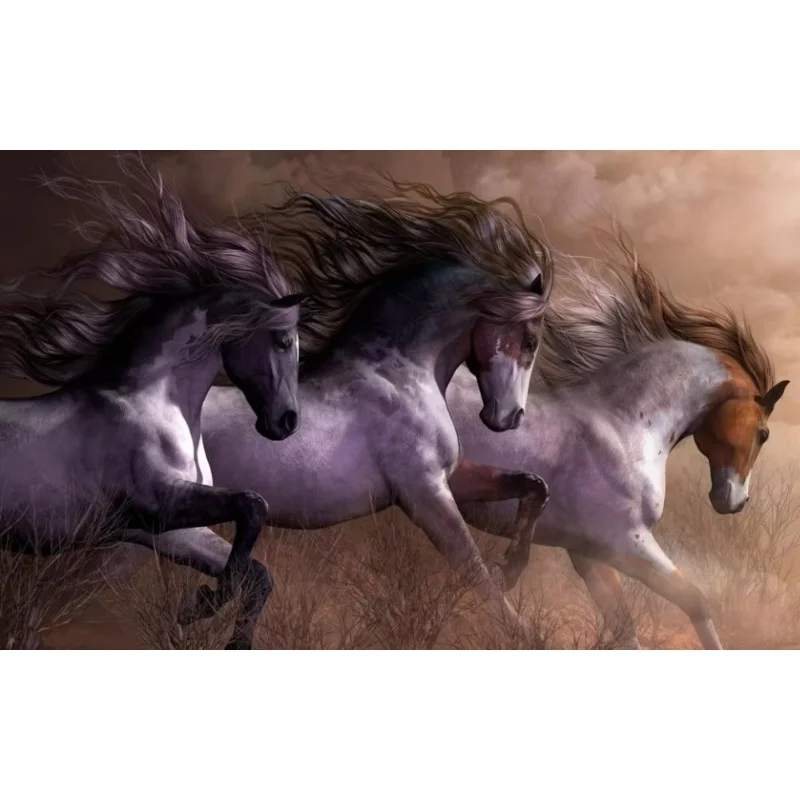 Home Decor Galloping Horses-Silk Art Poster Wall Sticker Decoration Gift