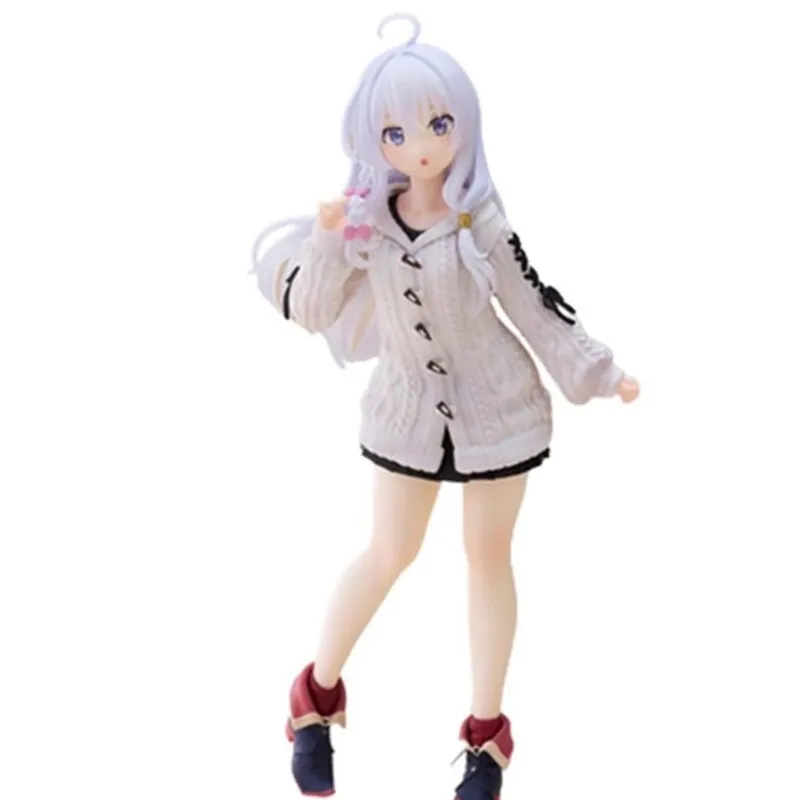 20cm Anime Figure Coreful Majo No Tabitabi Elaina Sakura Sweaters Knitwear Ver. Action Figure Adult Collection Model Doll Gifts