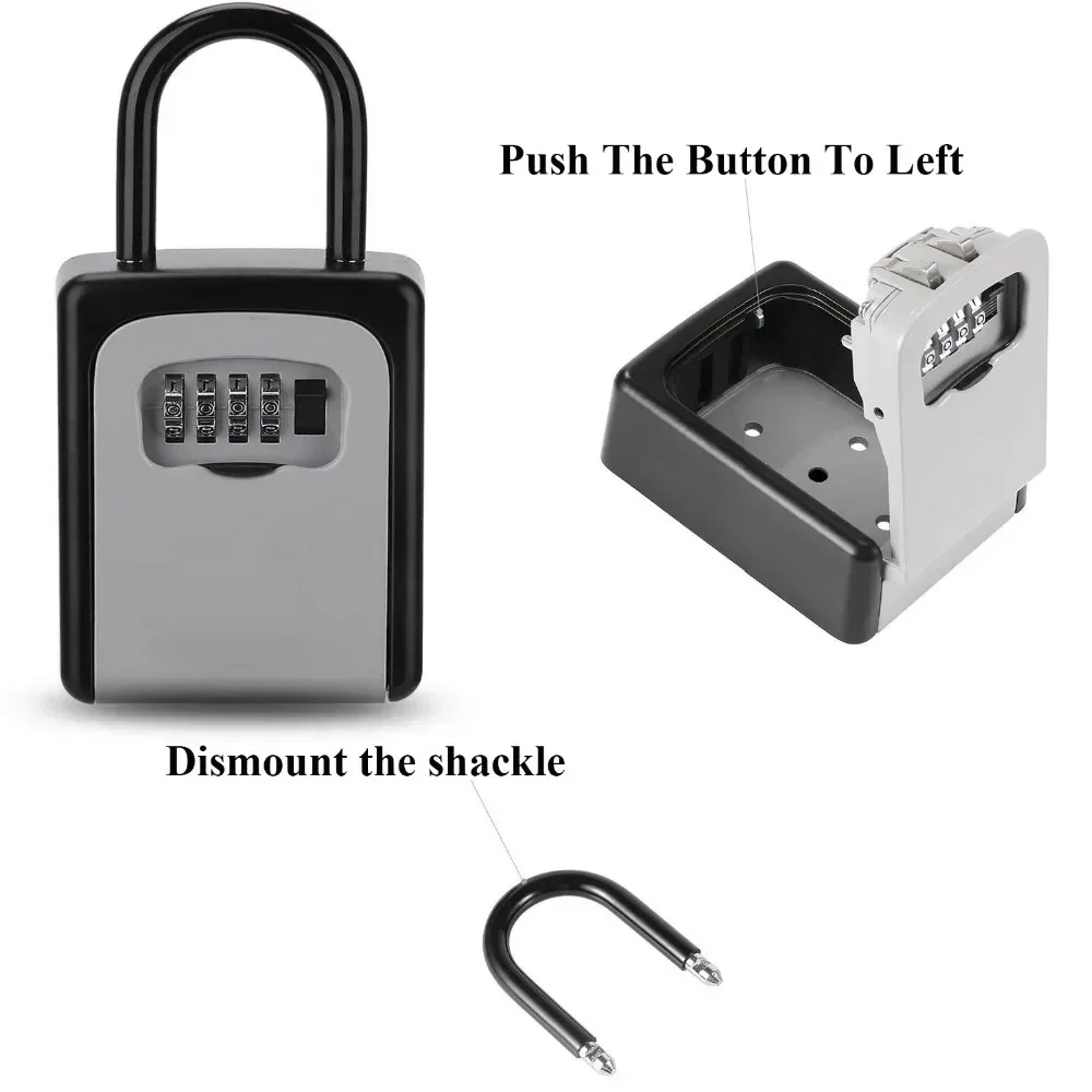Secure External Password Storage Padlock, Combination Lock Key, Safe Key Box, Lock Boxes
