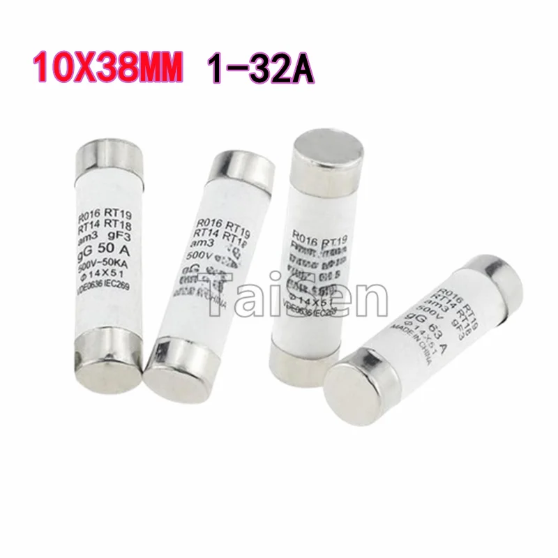 

5 шт. R015 Предохранитель RO15 Керамическая трубка предохранителя 10X38 RT18 1A 2A 3A 4A 5A 6A 8A 10A 16A 20A 25A 32A