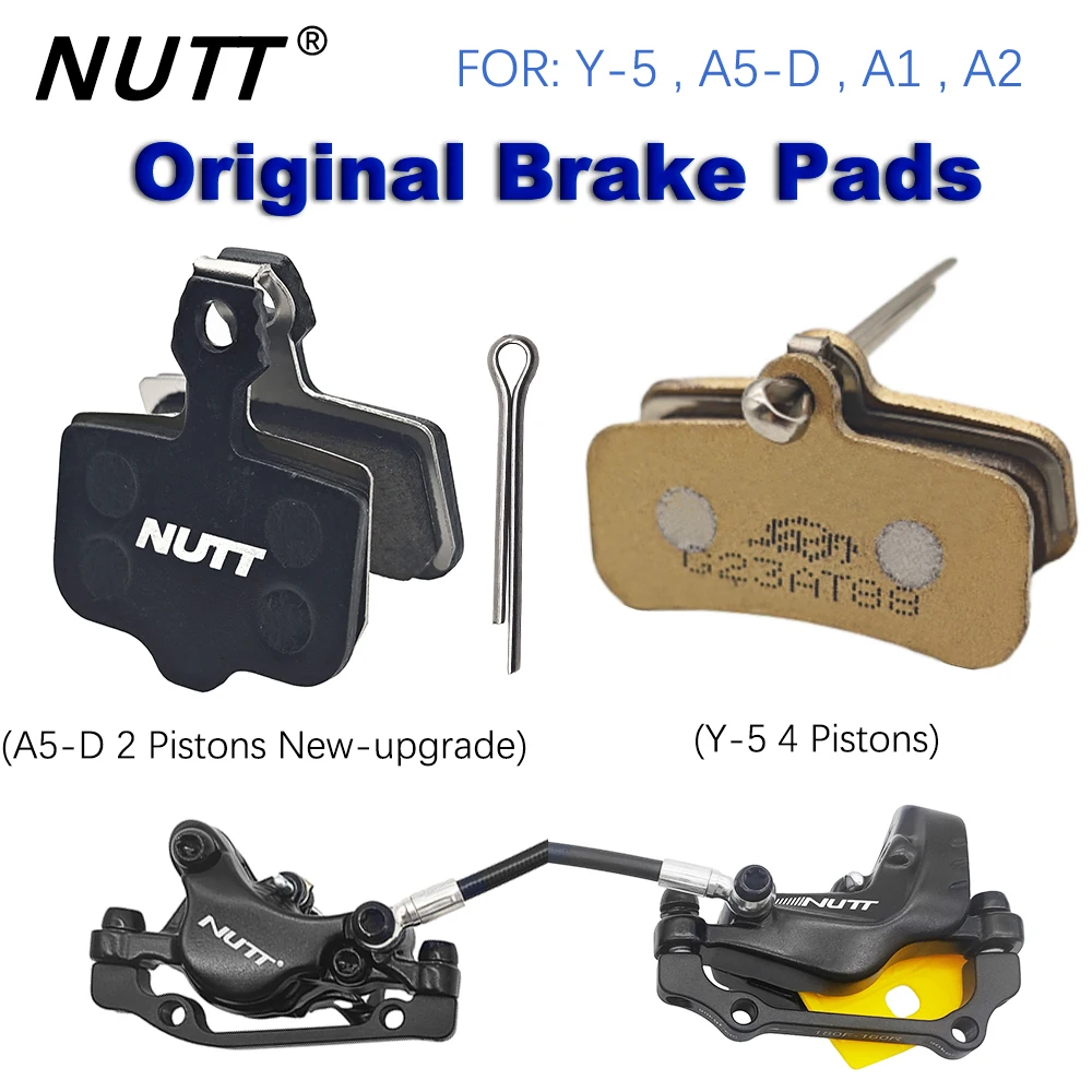 NUTT Y-5 A5-D Brake Pad Ceramics 2 4 Pistons Hydraulic Disc Brake For MTB Electric E-Bike Scooter Caliper Parts