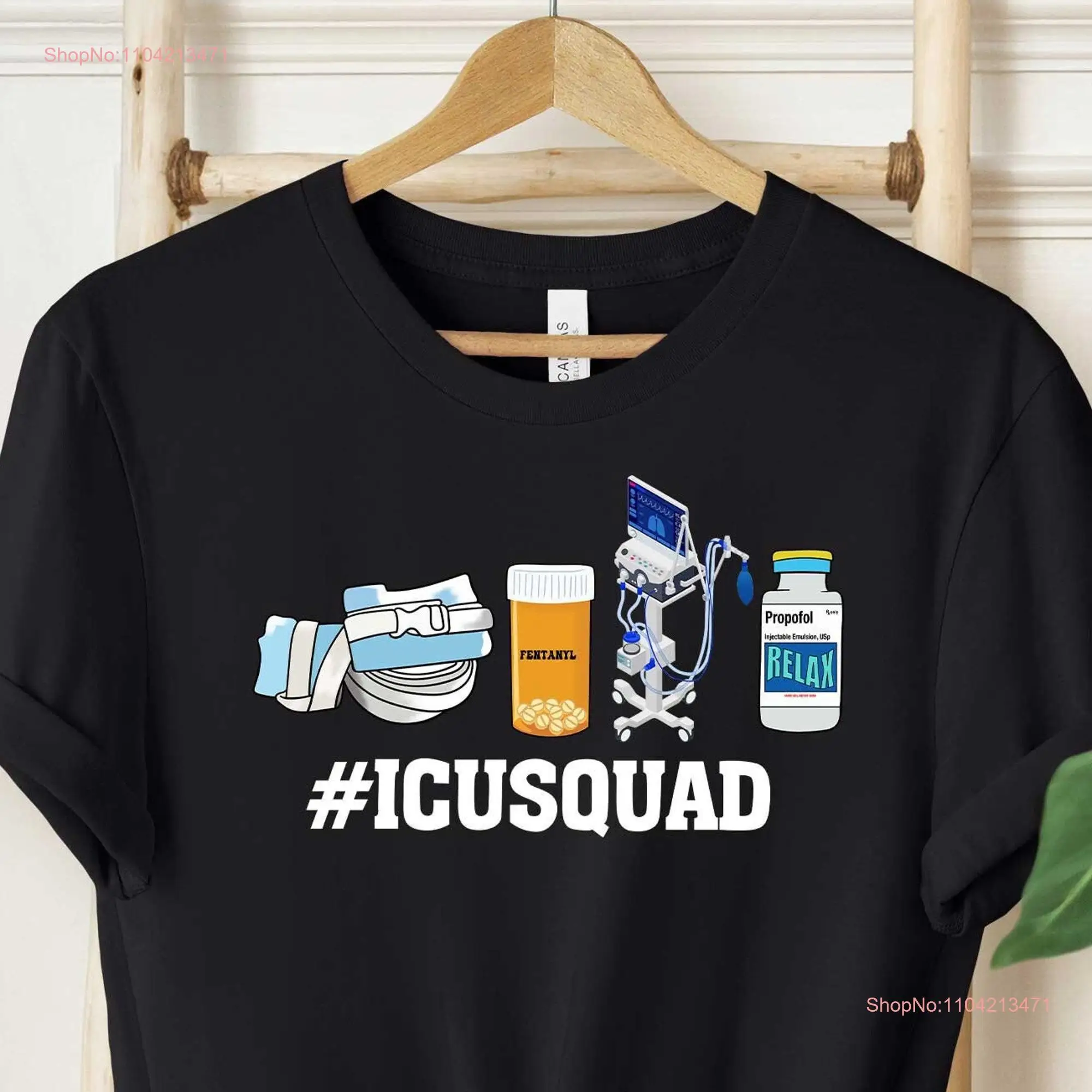 ICU Nurse T Shirt Squad Intensive Care Unit Floral Letters Crewneck for Appreciation Graduation long or short sleeves