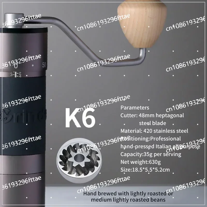 K6 K4 Manual Coffee Grinder Espresso Machine Professional Portable Coffee Bean Grinder Camping Travel Coffeeware Gift