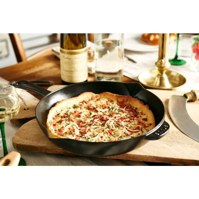 Staub Cast Iron 10-inch Fry Pan - Cherry, Made in France