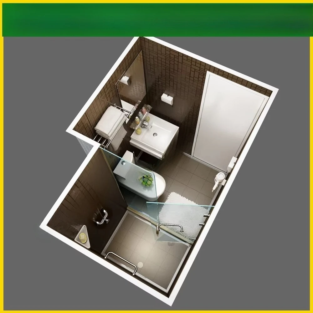 Portable Integral Prefab Modular Bathroom Unit Pod Shower Box Indoor or Outdoor Use