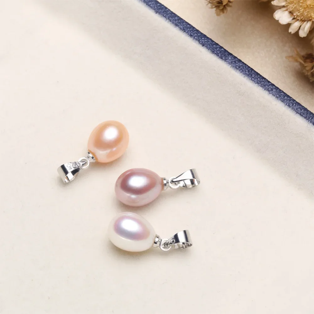 Natural Pearl Necklace Pendant Cultured Pearl Melon Seed Clasp Pendant Fashion Temperament Lady DIY Necklace Earring Accessories