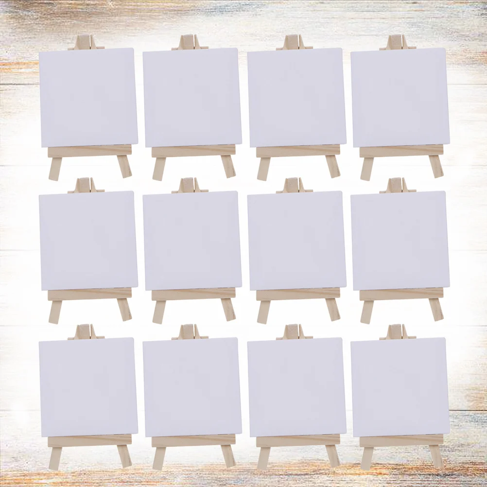 Easel Mini Canvas Painting Setsmall Wooden Display Wood Board Stand Boardspaint Canvases Panelsartist Kit Stretchedoileasels