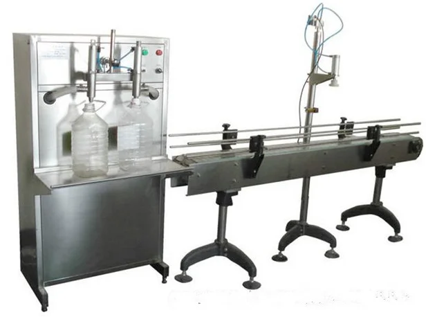 Double head oil filling machine, vegetable oil filling machine, double head filling machine with 2 heads 1-5L