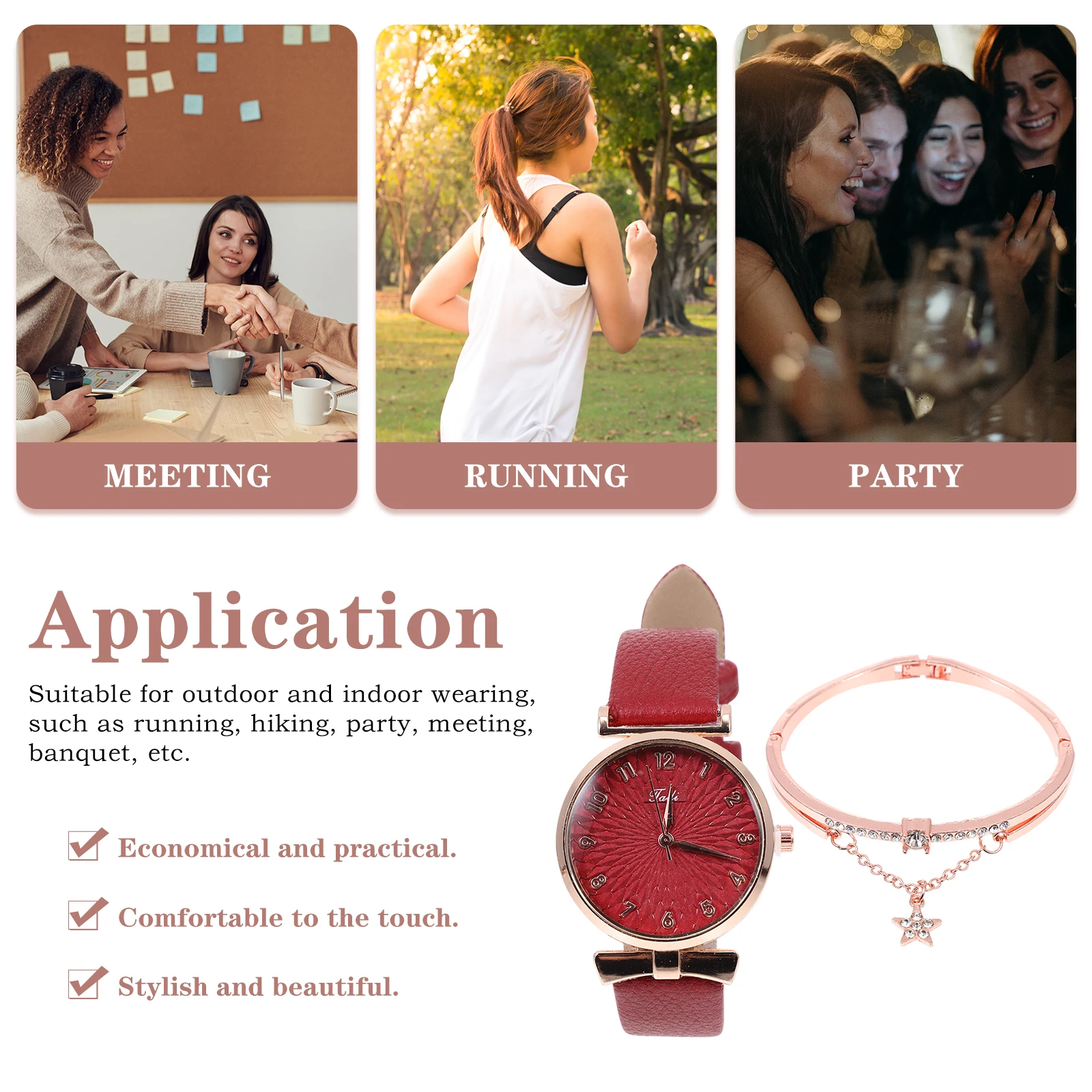 

Quartz Watch Bracelet Set Watches Trend Ladies Wrist Ordinary Glass Mirror Woman Women Kit