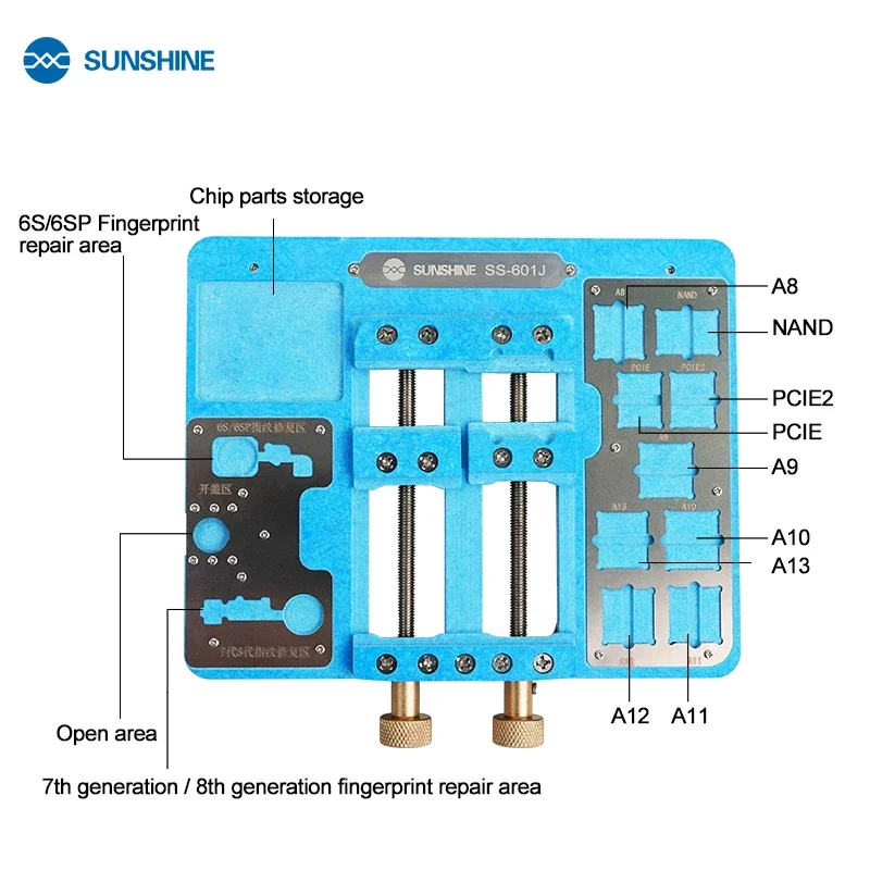 Imagem -03 - Sunshine-universal Fixture Platform Rolamento Duplo Estável para Pcb Mainboard Bga Repair Ferramenta de Solda Ss601j