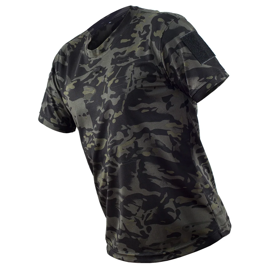 Mege Men Tactical Multicam T-shirt Quick-drying Camo Short Sleeve T Shirt Hunting Clothes  Short-sleeve Man T Shirt Short Sleeve