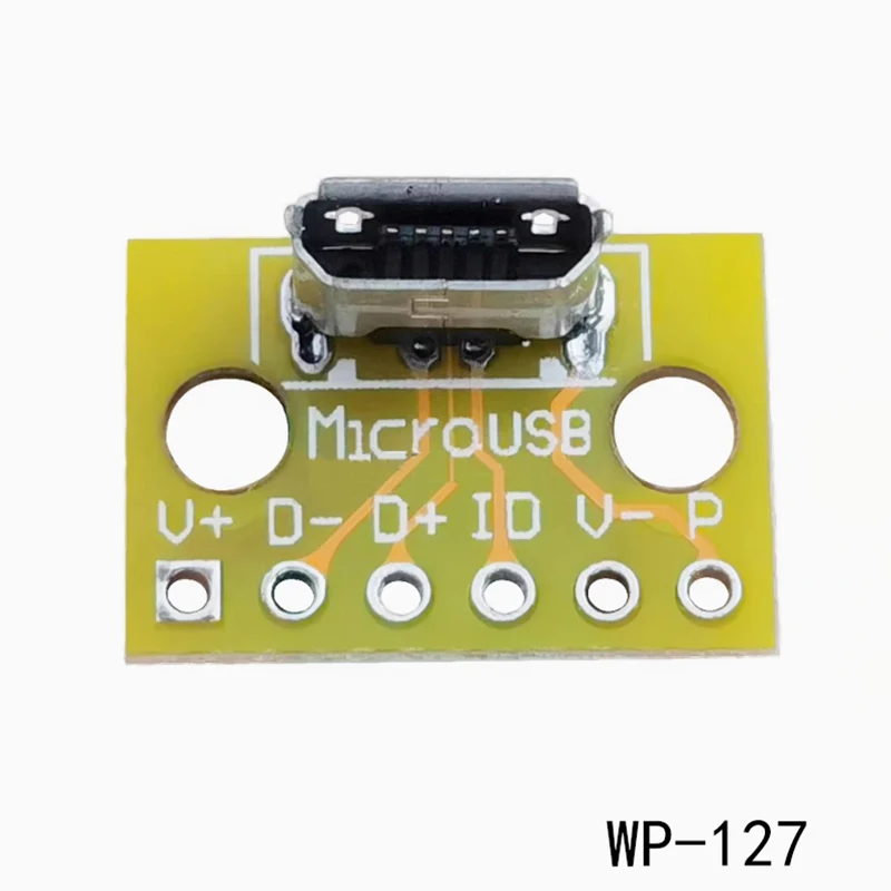 1PCS Micro USB Female Base PCB Welding Adapter Board Welding Socket Female Head Test Universal Board Adapter Converter