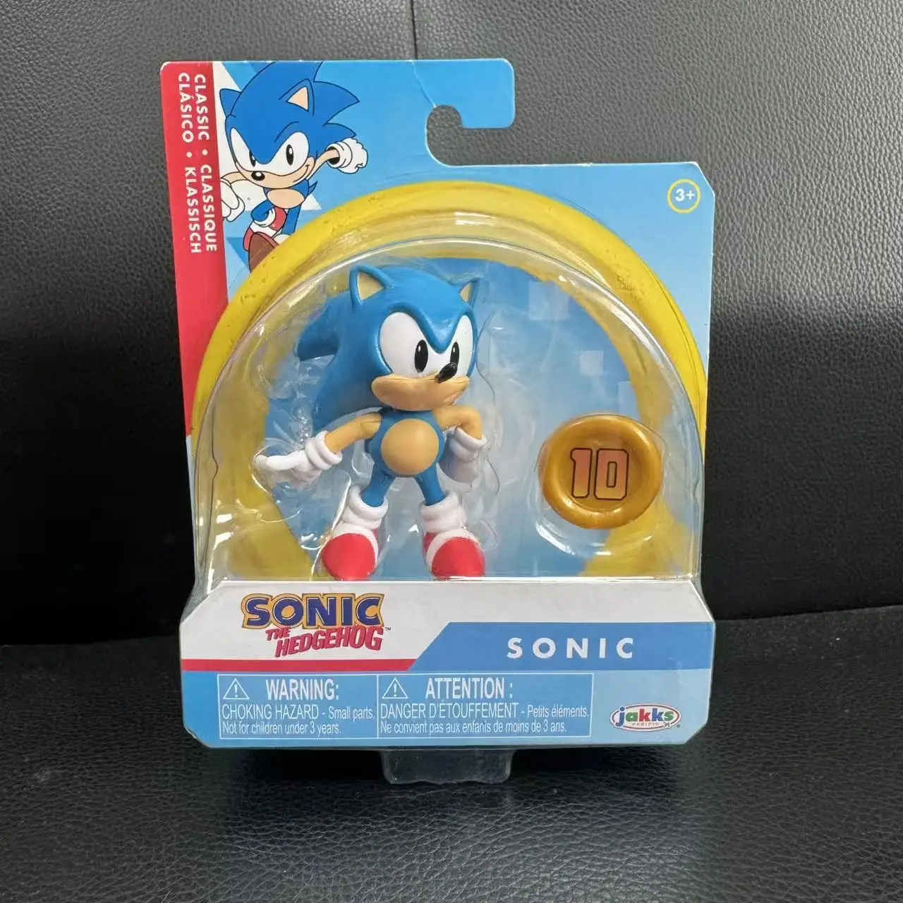 Figura de acción de Sonic The Hedgehog con moneda, 2.5 pulgadas, Edición 30 Aniversario, Jakks, Nueva