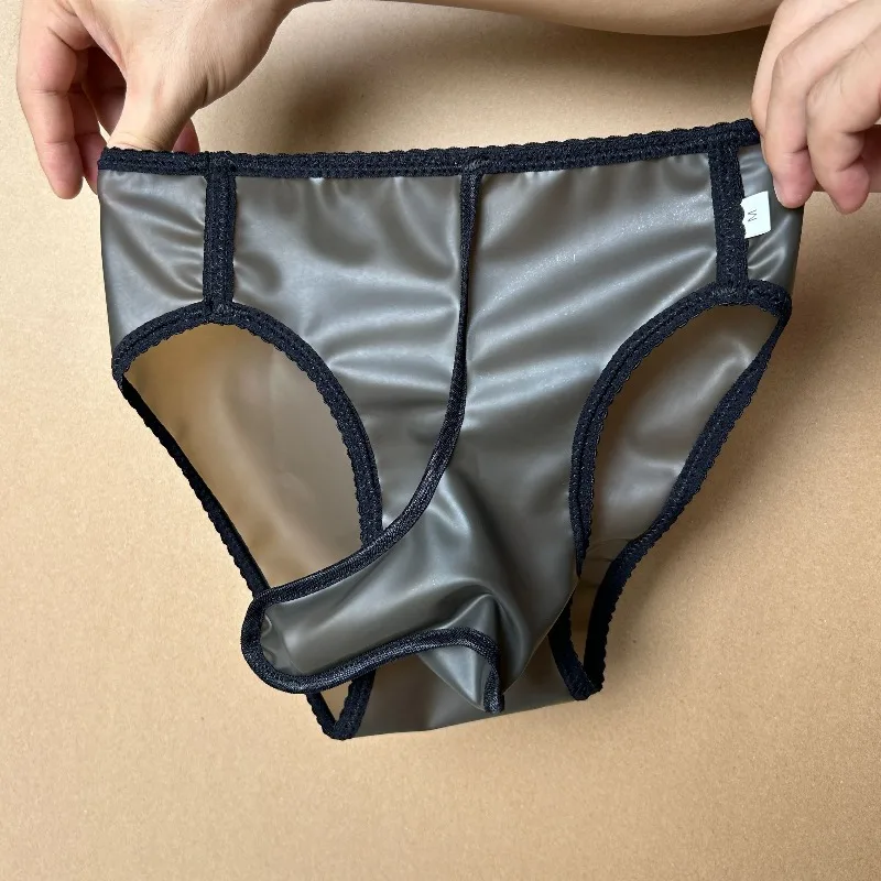 Intimo da uomo in lattice Morbido slip a T aderenti in lattice impermeabile Lingerie da uomo