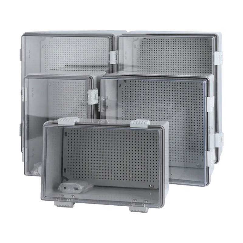 Outdoor buckle waterproof junction box flip hinge plastic indoor and outdoor waterproof and dustproof distribution box