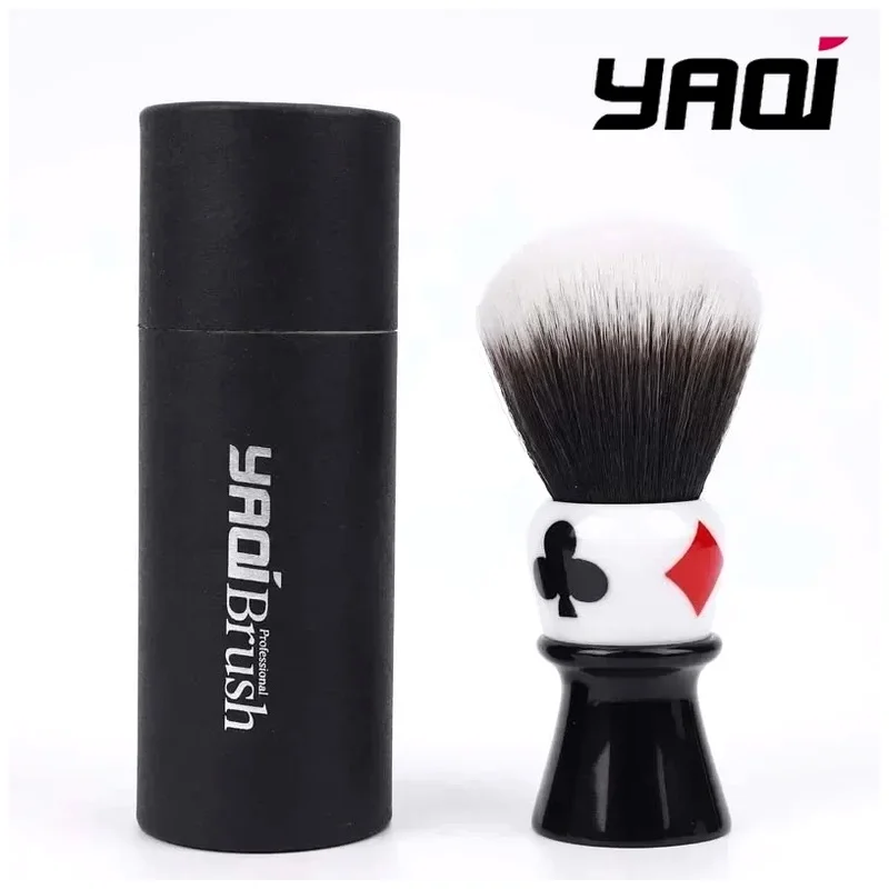 YAQI Casino clubs Resin Handle 26mm Synthetic Hair Husky Knot Shaving Brush for Men Mens Grooming Tools Best Gift