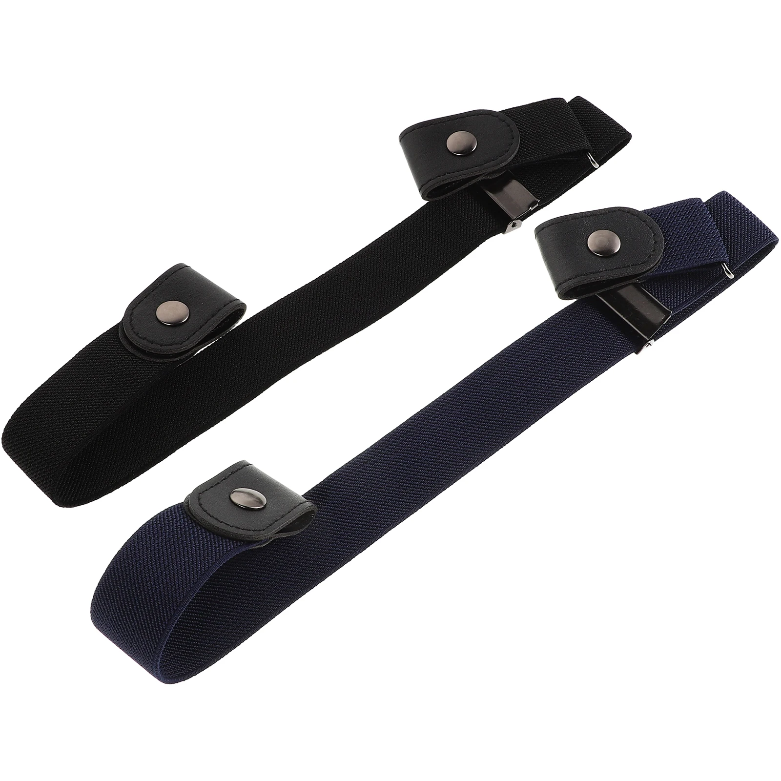 

2pcs Imitation Elastic Elastic Belts For Women Waist Tuck Pant Jean Tuck Men Thick Women Fashion Lazy Stretch Buckleless