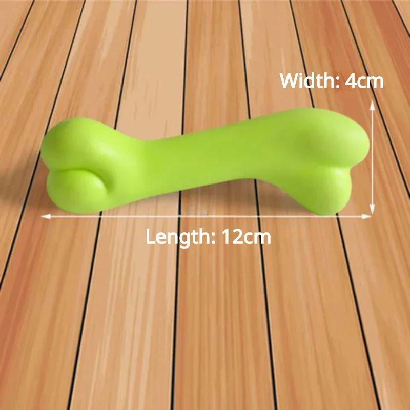 Chicken Bone Shape Pet Cat Dog Chew Toys Puppy Squeaky Toy Rubber Chew Sound Fetching Funny Training Toys Random Color 1Pcs