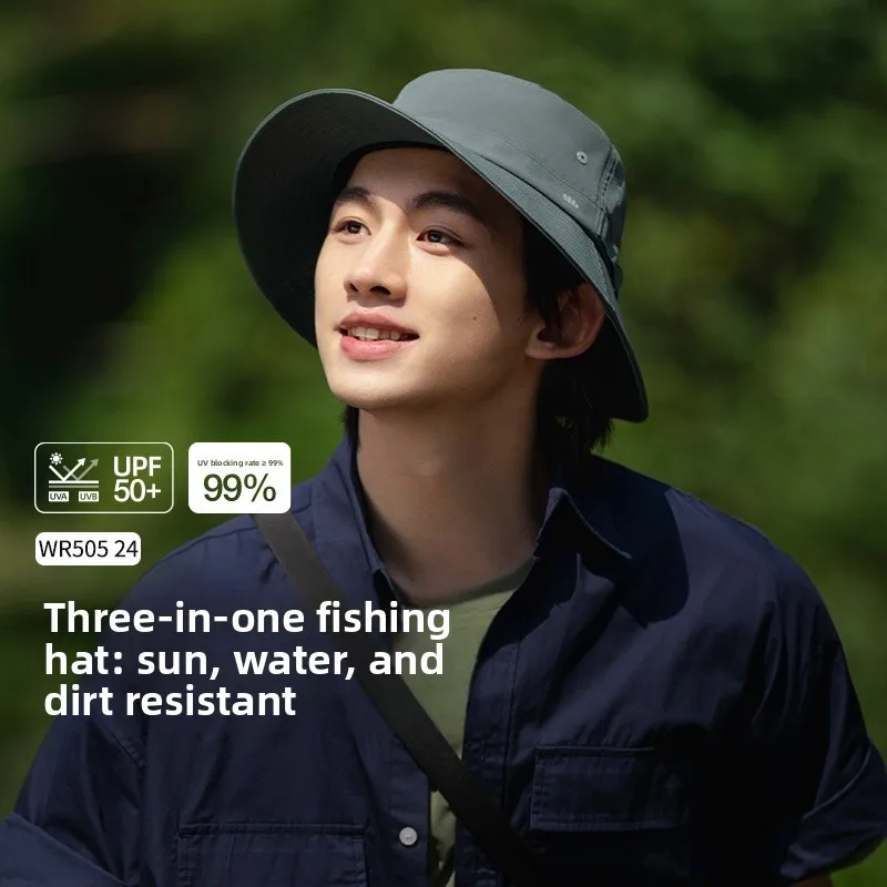 

Men's Fishing Sun Hat UV Protection Large Brim Hat Hiking Cap Street Style Nylon Material Unisex Spring Autumn Winter Cap