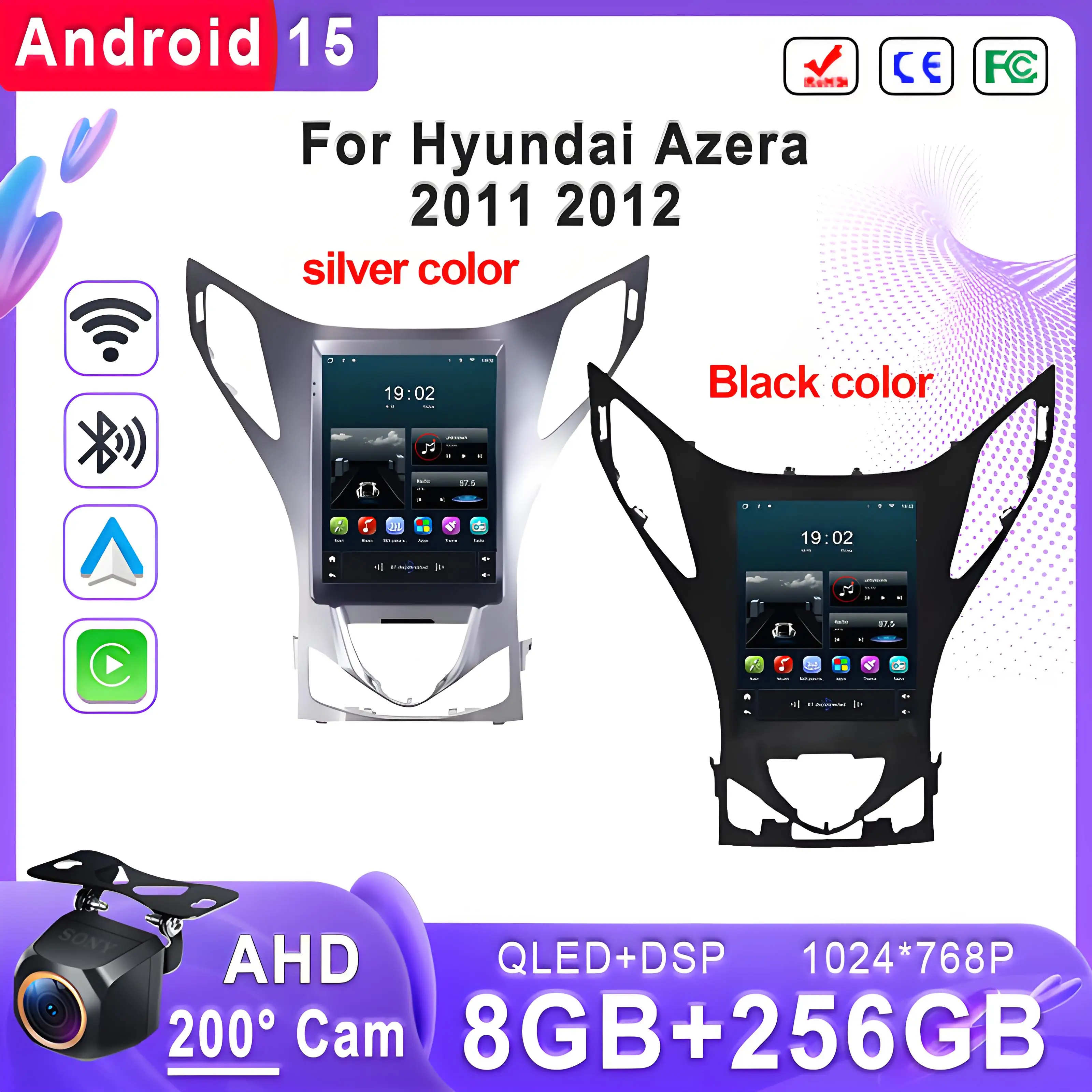 9.7 inch Screen For Hyundai Azera 2011 2012  Plug And Play Multimedia Stereo Android 16 Incell Screen Auto Radio stereo GPS 4G