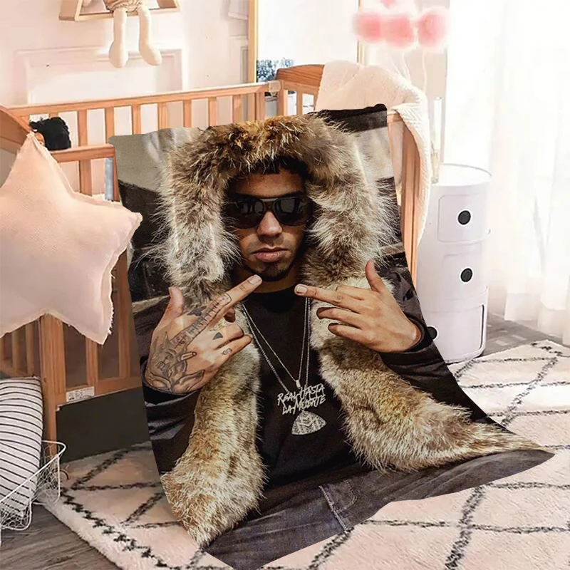 

Hip Hop Rapper Anuel AA Warm Blanket for Winter Microfiber Bedding Sofa Blankets & Throws Knee Fleece Fluffy Soft Nap Decorative