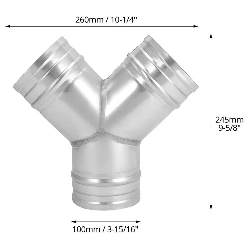 亜鉛メッキ鋼製ダクト継手-レデューサーエルボーティー-hvac換気・排煙用-3～6インチフレキシブルパイプコネクター