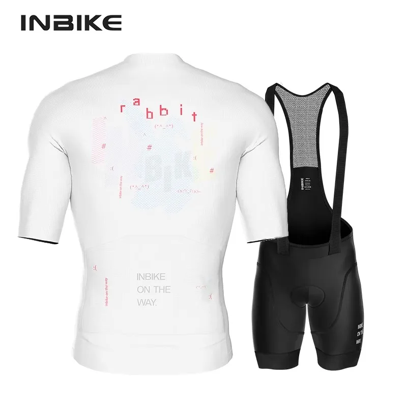 INBIKE Summer Men\'s Cycling Sets Short-Sleeved Bicycle Jersey Shorts Clothing Quick-Drying Road Bike Riding Shirts Pants Clothes