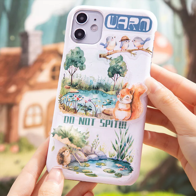 Kawaii 15pcs/1lot Decorative Pet Stickers The Story Of Little Red Riding Hood Stationery Sticker For Journal Scrapbook Planner