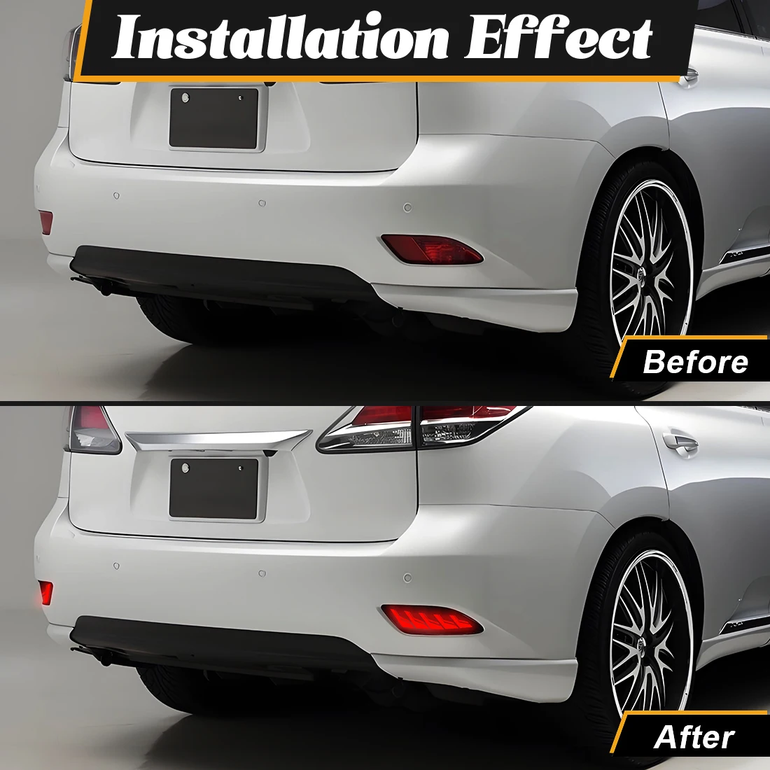 لكزس RX350 RX270 RX450h 2009 2010 2011 2012 2013 2014 2015 المصد الخلفي عاكس أضواء مع ديناميكية بدوره إشارة الفرامل 12 فولت