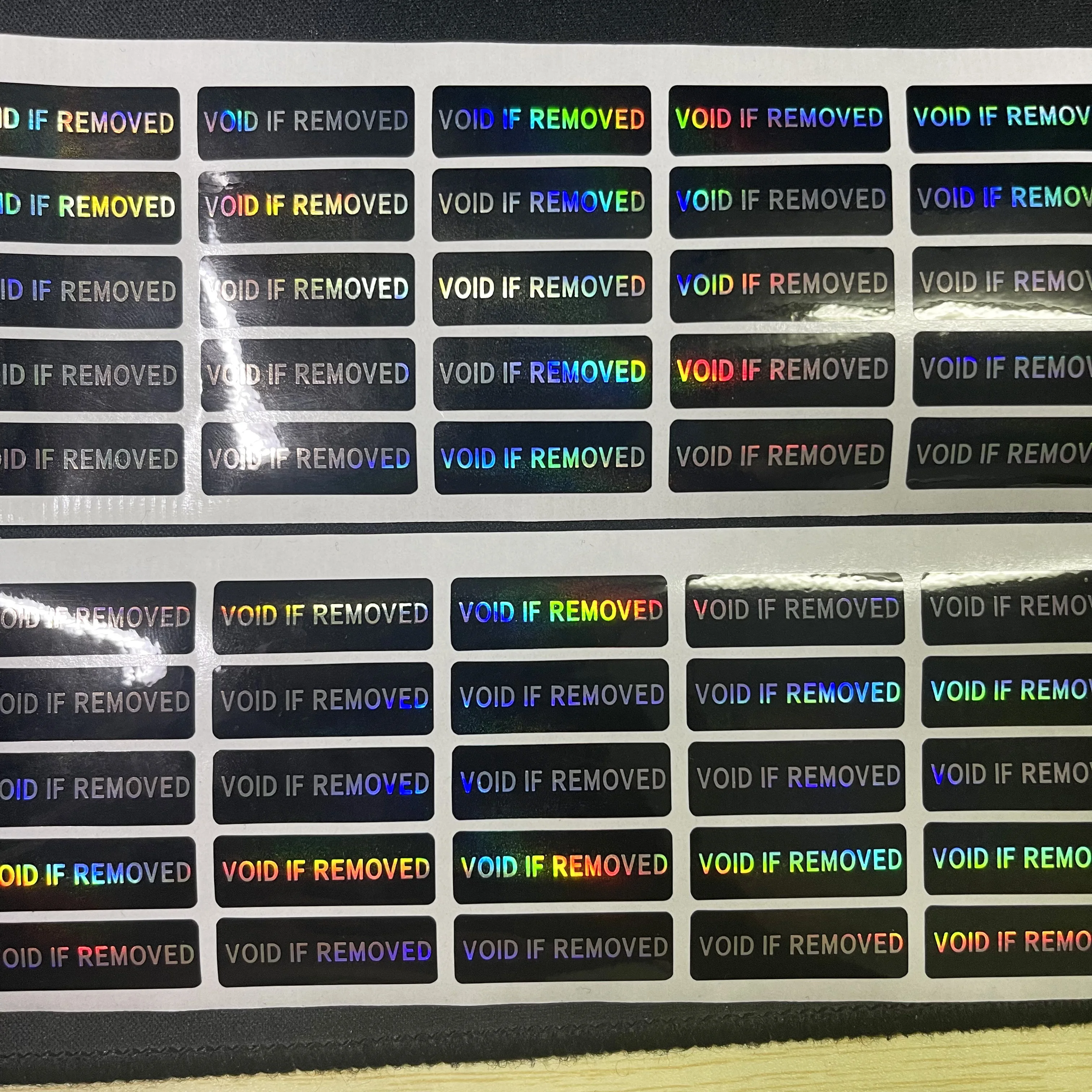 10000pcs 30X10mmVOID Sealed Holographic Sticker Anti-counterfeiting Sticker Disposable Tamper-proof Label Tear off invalid label