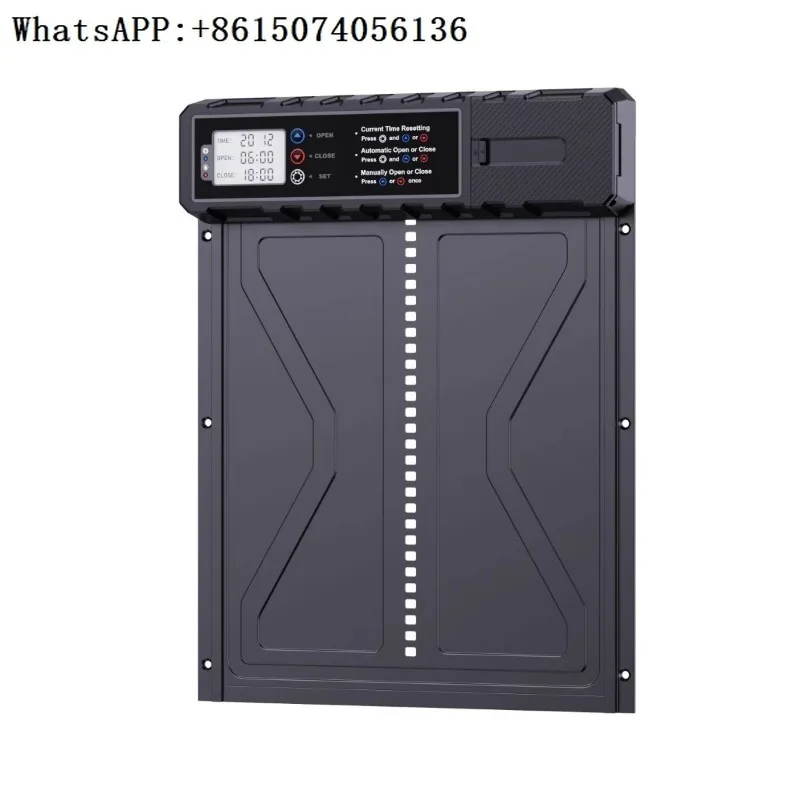 porte-pour-animaux-de-compagnie-de-grande-taille-ecran-d'affichage-metallique-en-alliage-d'aluminium-etanche-levage-intelligent-chronometre