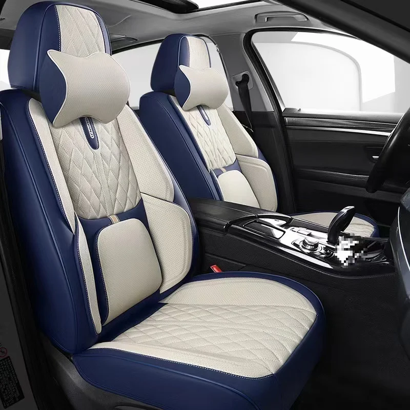 Universal Car Seat Covers Full Covered Durable Artificial Leather Seat Cushion for 90% Sedan SUV  Include Front and Rear Cover